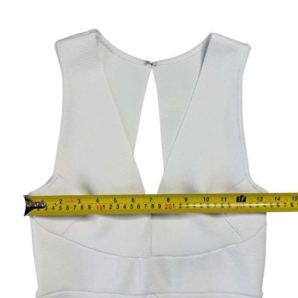 Nova Luxe Fashion Nova White Bandage Asymmetrical Bachelorette Body Con Dress M - Picture 10 of 12